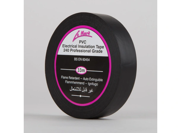 Le Mark PVC Tape BLACK 19mm X 33m 